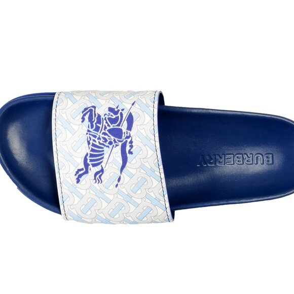 Burberry Men's "MF Melroy EKD Capsule" Leather Log Flip Flops Shoes US 8 IT 41 - Picture 8 of 9